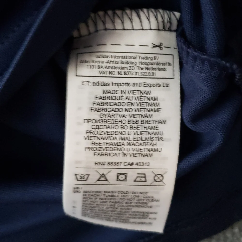 adidas Men's Advantage  Polo  Golf Shirt 2XL Collegiate Navy White